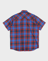 Vintage The North Face Plaid Short Sleeve Snap Button Shirt - M