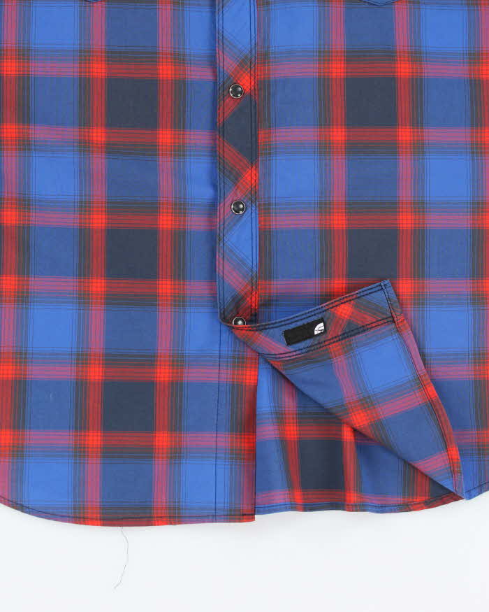Vintage The North Face Plaid Short Sleeve Snap Button Shirt - M