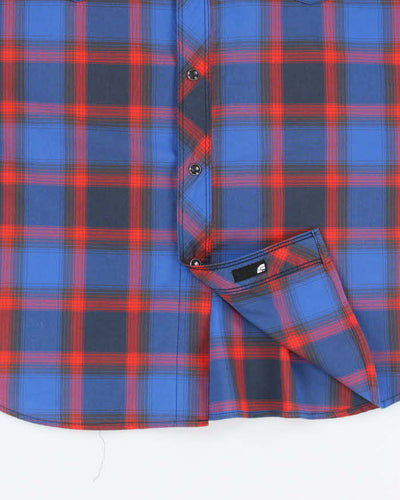 Vintage The North Face Plaid Short Sleeve Snap Button Shirt - M