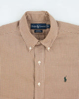 Vintage 90's Ralph Lauren Check Button Up Shirt - M