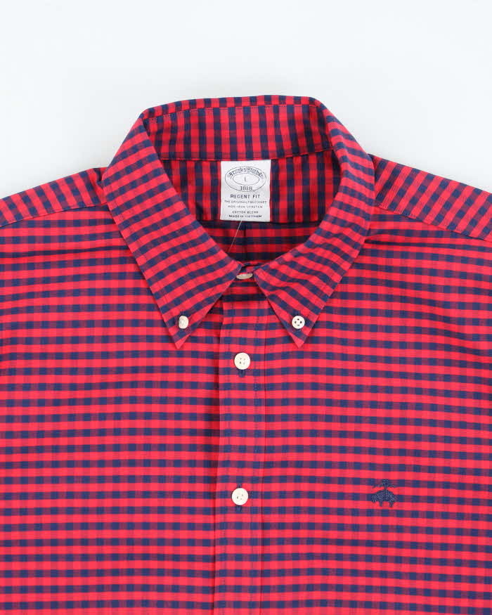 Vintage 90's Brooks Brothers Check Button Up Shirt - L