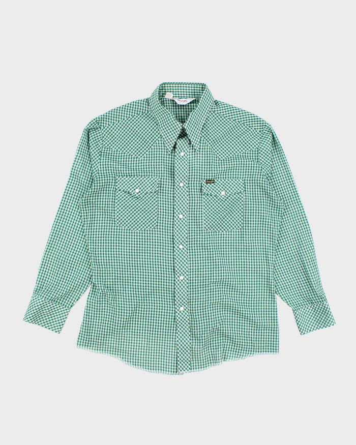Vintage 80's Wrangler Snap Button Western Shirt - XL