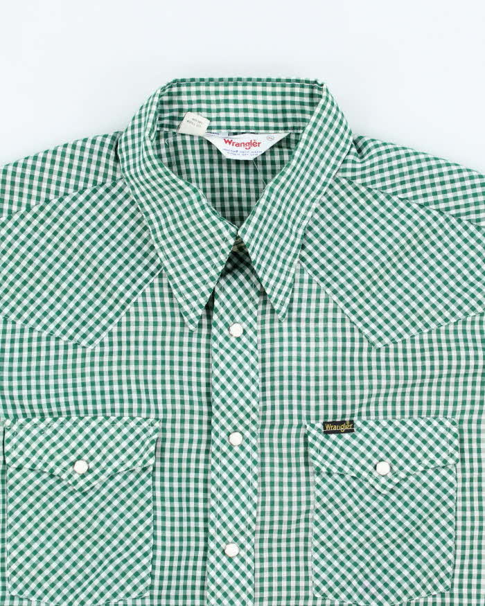 Vintage 80's Wrangler Snap Button Western Shirt - XL