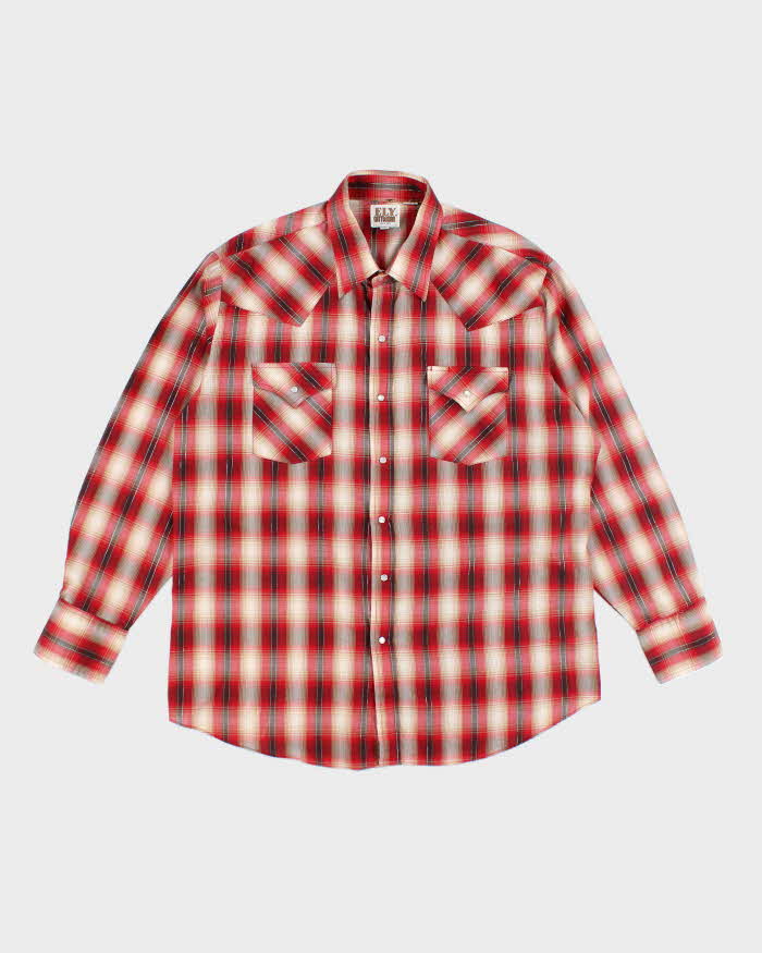 Vintage 90's Ely Snap Button Western Style Shirt - XL