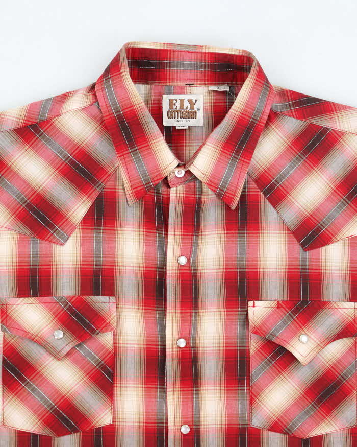 Vintage 90's Ely Snap Button Western Style Shirt - XL