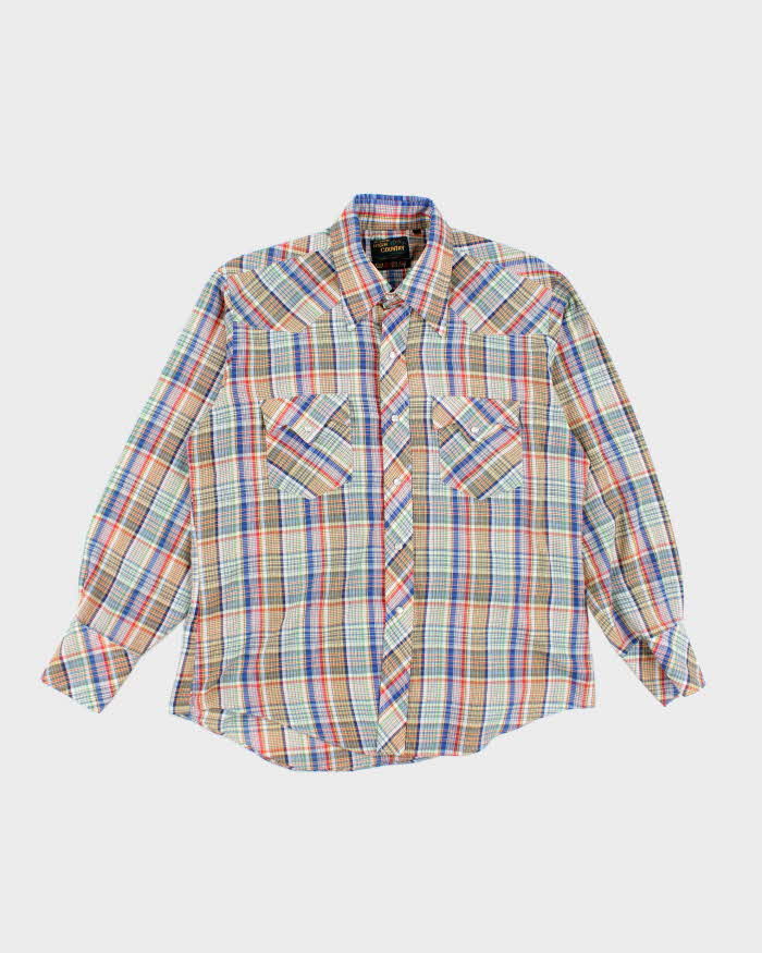 Vintage 90's High Life Multi Coloured Western Style Shirt - L