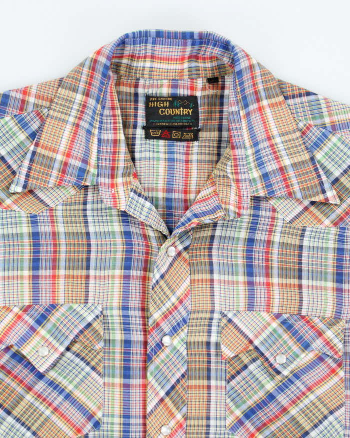 Vintage 90's High Life Multi Coloured Western Style Shirt - L