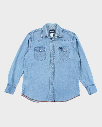 Vintage 90's Wrangler Snap Button Denim Shirt - L