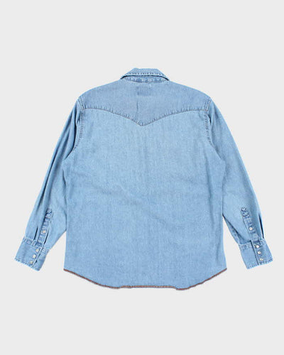 Vintage 90's Wrangler Snap Button Denim Shirt - L