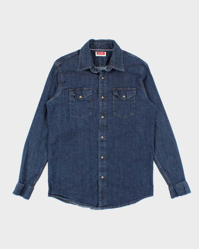 Vintage Wrangler Button Up Denim Shirt - M