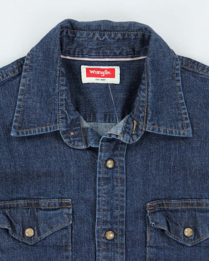 Vintage Wrangler Button Up Denim Shirt - M