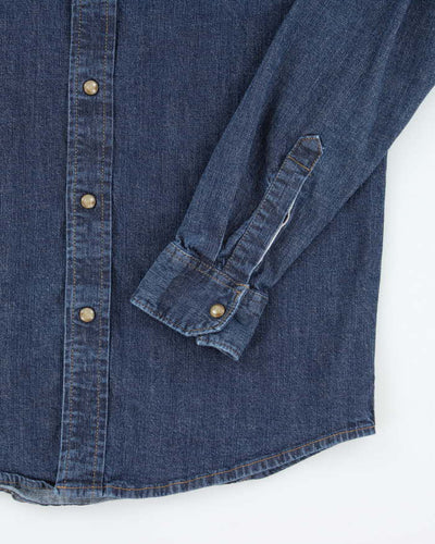 Vintage Wrangler Button Up Denim Shirt - M