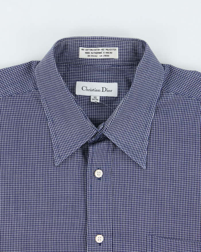 Vintage Christian Dior Checked Long Sleeve Shirt - L