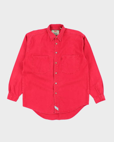 Vintage Levi's Red Denim Long Sleeve Shirt - M