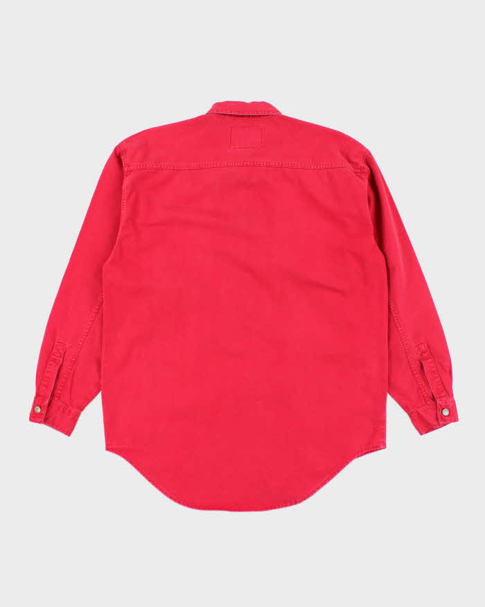 Vintage Levi's Red Denim Long Sleeve Shirt - M