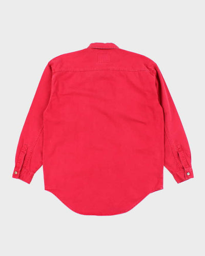 Vintage Levi's Red Denim Long Sleeve Shirt - M