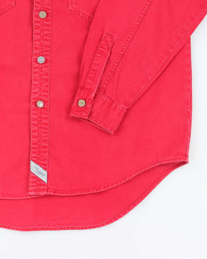 Vintage Levi's Red Denim Long Sleeve Shirt - M