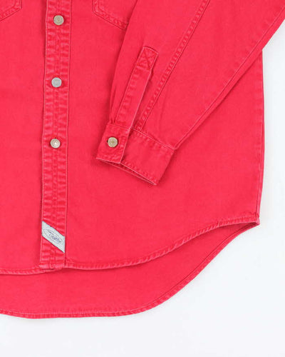 Vintage Levi's Red Denim Long Sleeve Shirt - M