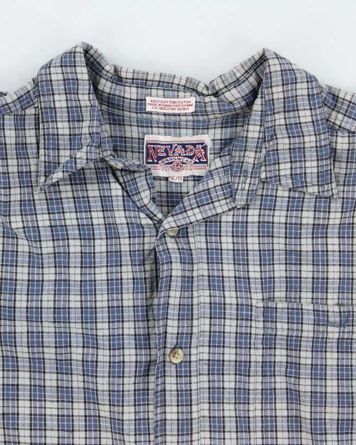 Vintage 90's Nevada Striped Flannel Shirt - XL