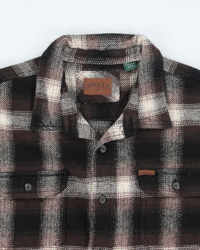 Vintage Orvis Heavyweight Plaid Flannel Shirt - XXL