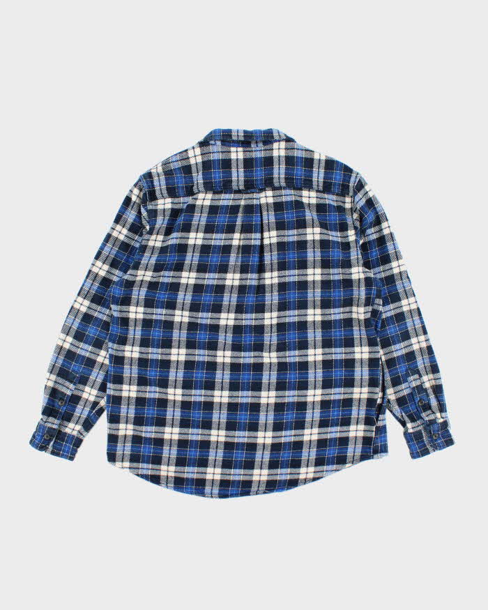 Vintage Orvis Heavyweight Blue Plaid Flannel Shirt - XL
