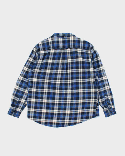 Vintage Orvis Heavyweight Blue Plaid Flannel Shirt - XL