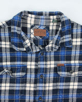 Vintage Orvis Heavyweight Blue Plaid Flannel Shirt - XL
