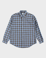 Vintage Brooks Brothers Blue Checked Flannel Shirt - L