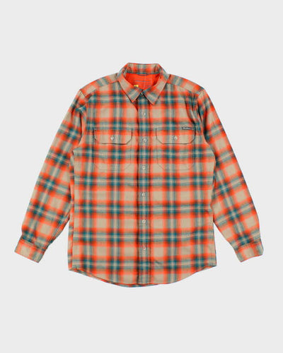Eddie Bauer Orange Check Shirt - S