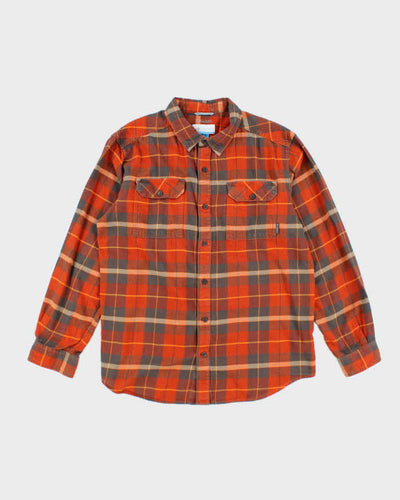 Columbia Orange Check Shirt - L