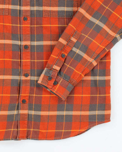 Columbia Orange Check Shirt - L