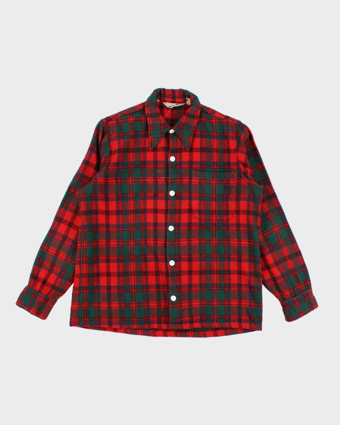 Vintage 70's Woolrich Wool Blend Button-Up Flannel Shirt - L