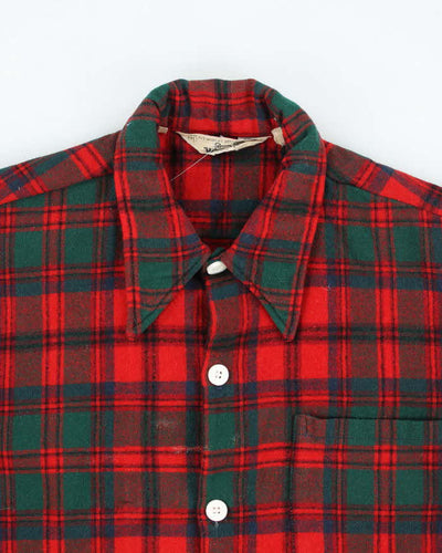 Vintage 70's Woolrich Wool Blend Button-Up Flannel Shirt - L