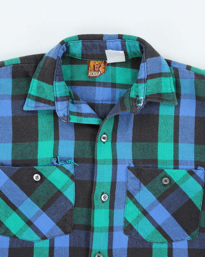 Vintage 90's Kodiak Heavyweight Button Up Flannel Shirt - L