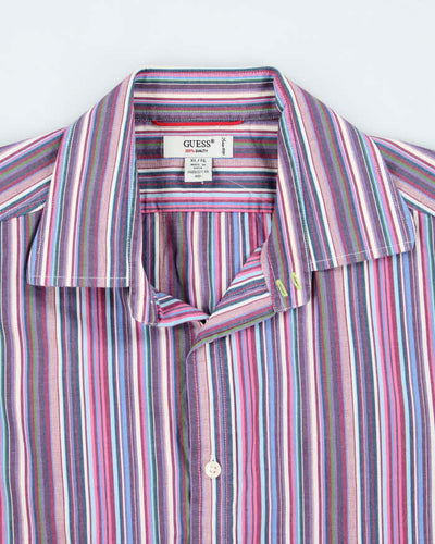 Y2k 00s Guess Striped Shirt - XL