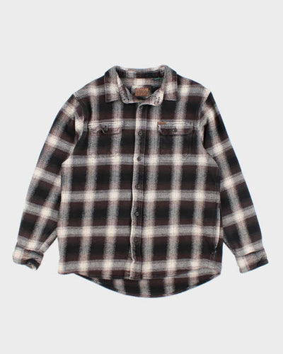 Vintage 2000's Orvis Brown Plaid Heavyweight Shirt - L