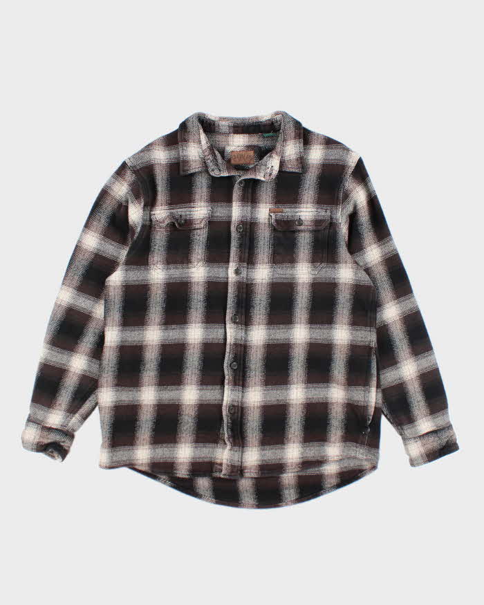 Vintage 2000's Orvis Brown Plaid Heavyweight Shirt - L