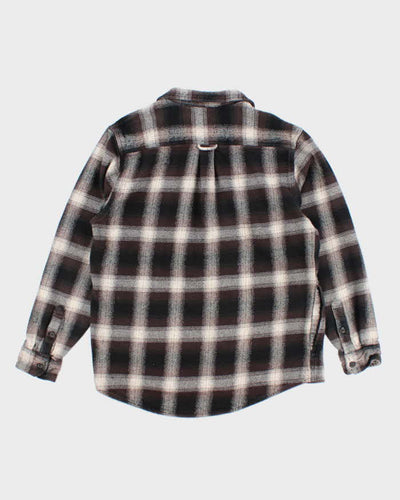 Vintage 2000's Orvis Brown Plaid Heavyweight Shirt - L