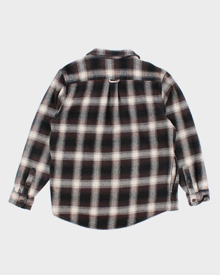 Vintage 2000's Orvis Brown Plaid Heavyweight Shirt - L