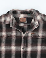 Vintage 2000's Orvis Brown Plaid Heavyweight Shirt - L