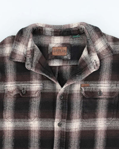 Vintage 2000's Orvis Brown Plaid Heavyweight Shirt - L