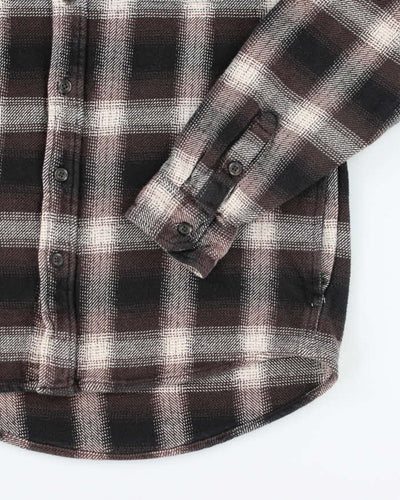 Vintage 2000's Orvis Brown Plaid Heavyweight Shirt - L