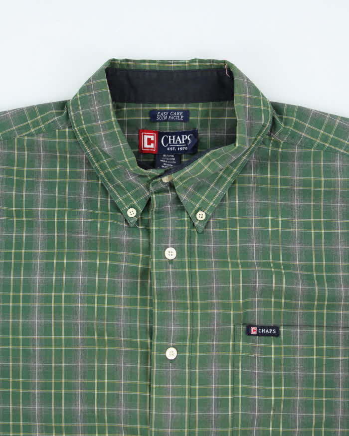 Chaps Checked Long Sleeve Shirt - L