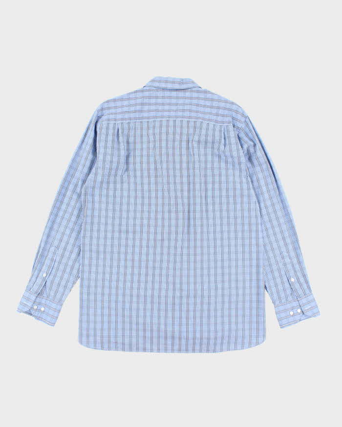 Tommy Hilfiger Blue Checked Long Sleeve Shirt - L