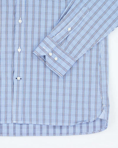 Tommy Hilfiger Blue Checked Long Sleeve Shirt - L