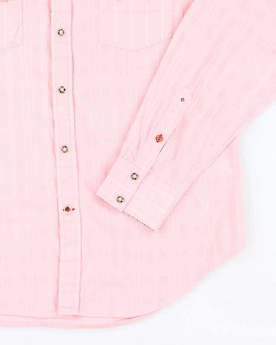 Y2k 00s Guess Pink Long Sleeve Shirt - L