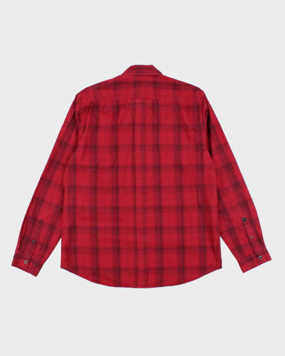 Y2k 00s Guess Red Long Sleeve Shirt - L