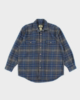 Vintage Field &amp; Stream Heavyweight Plaid Button Up Flannel Shirt - L