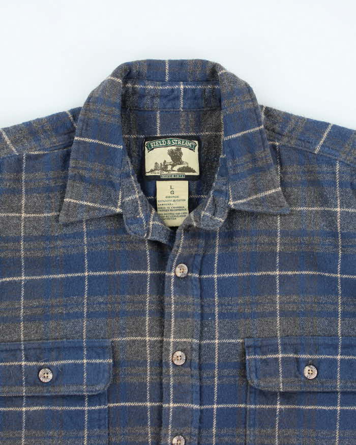 Vintage Field &amp; Stream Heavyweight Plaid Button Up Flannel Shirt - L