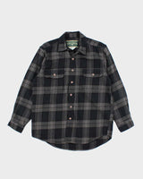 Vintage Field &amp; Stream Heavyweight Shadow Plaid Button Up Flannel Shirt - M
